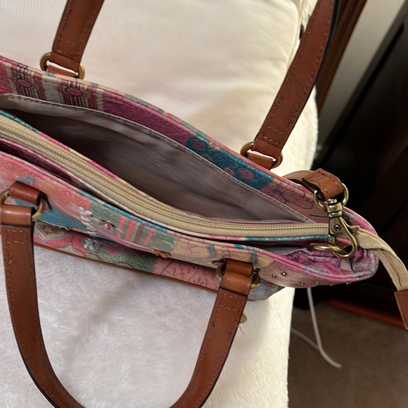 Like new beautiful FOSSIL leather vintage satchel crossbody bag,, - Picture 5 of 8